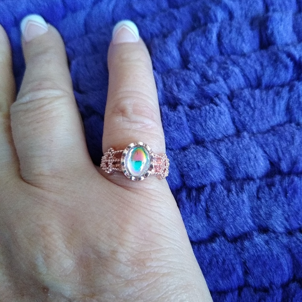 OPAL NECKLACE, EARRINGS & RING SET - Picture 6 of 6